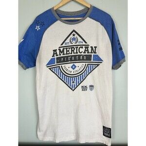 American Fighter Buckle Exclusive Short Sleeve Blue & White T-Shirt XL